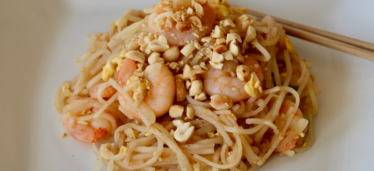 Pad thai med scampi